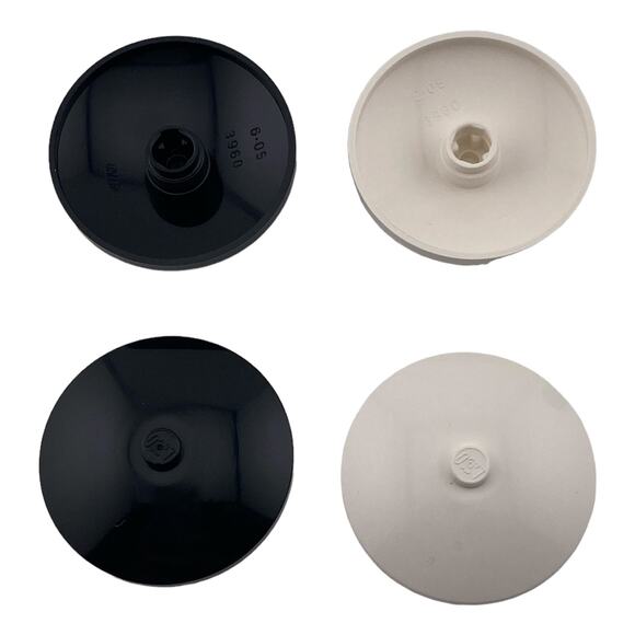 Lego Round Black & White Specialty Cap Plates 2x2 - 75 Pcs - A514 - Picture 2 of 10